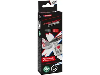 Edding 6900 X multi marker set grijs/rood 2 stuks - 3