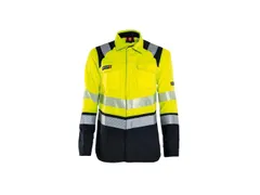 Tranemo 5079 overhemd, geel/marineblauw, maat L, per stuk