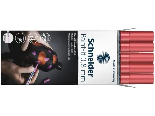 Metallic marker Schneider Paint-It 010 0.8mm rood metallic - 6