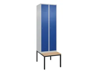 locker met bank,HxBxD 2120x600x815mm,2vak,vak B 300mm,cil.-slot - 1