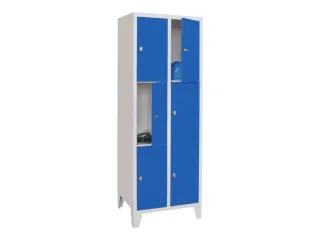 lockerkast,HxBxD 1850x600x500mm,2x3vakken,RAL7035,front RAL5010 - 2