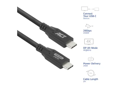 Kabel ACT USB-C 4.0 20Gbps 2m