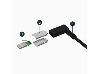 1 Meter Gehoekte Lightning Usb Kabel Apple Zwart Aramide - 6