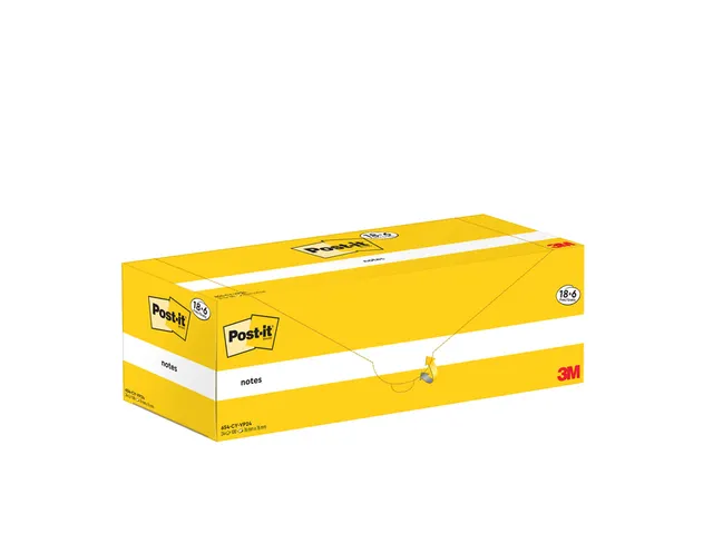 Notes 3M Post-it 654-CY 76x76mm jaune lot promo
