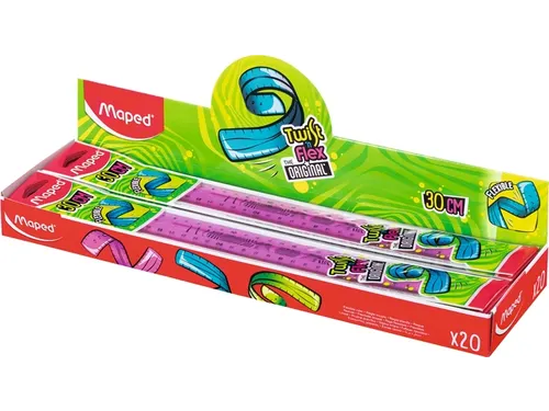 Liniaal Maped Twist 'n Flex 30cm assorti