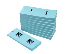 Nummerblok 42x105mm nummering 1-1000 blauw 10 stuks