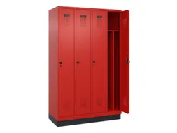 locker voor scheiding van kleding,HxBxD 1950x1200x500mm,4vak