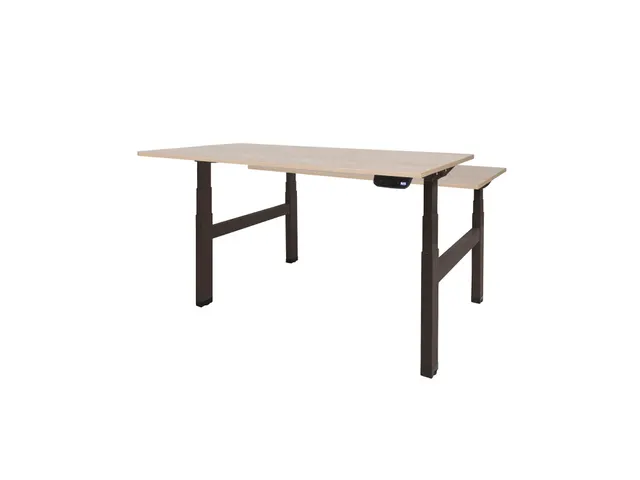 Dextro Plus Duo Zit-sta Bureau Elektrisch 160x80 Lindberg 25mm Zwart
