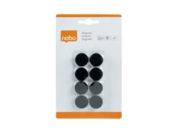 Magneet Nobo 20mm zwart 8 stuks