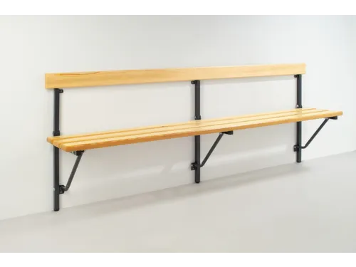 klapbank,HxLxD 780x2000x380mm,houten lijst,frame staal RAL7016