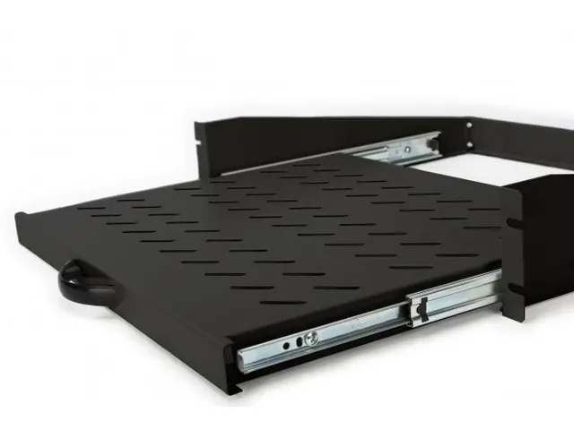 Uittrekbaar legbord voor vaste inbouw 88x483x352mm tot 30kg Zwart