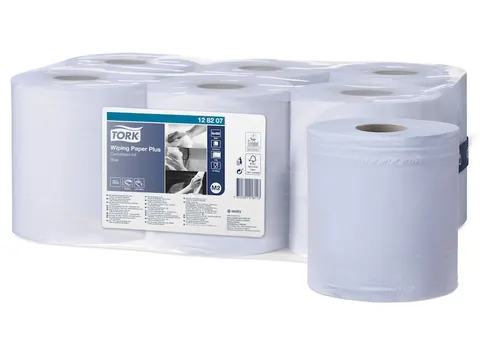 Tork 128207 M2 Wiping Plus Poetspapier Advanced 2-laags Blauw 157m