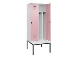 locker met bank,voor scheiding van kleding,HxBxD 2120x800x815mm,2vak