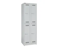 Dubbeldekse garderobekast,HxBxD 1850x600x500mm,2x2vak.,vak B 300mm