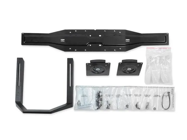 Dubbele monitor en handgreepset