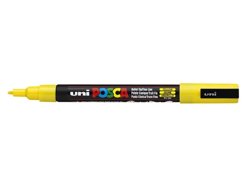 Verfstift Posca PC3M Fijne punt 0,9-1,3mm Geel