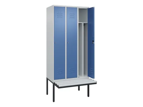 locker voor scheiding van kleding,HxBxD 2120x900x815mm,3vak