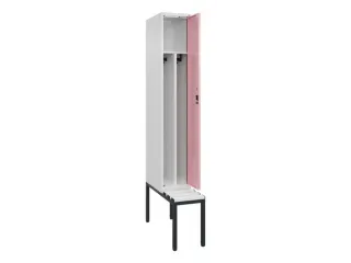 locker met bank,voor scheiding van kleding,HxBxD 2120x300x815mm,1vak - 1