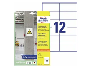 Avery Zweckform L7875 Sterk klevende etiketten A4 105x48mm 240 stuks - 1