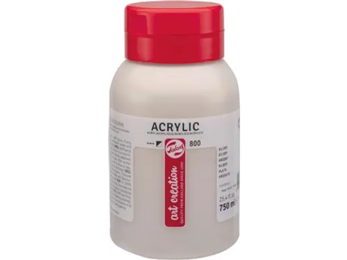 Art Creation acrylverf flacon van 750 ml, zilver