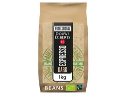 Koffie Douwe Egberts espresso bonen dark roast Organic & Fairtrade 1kg