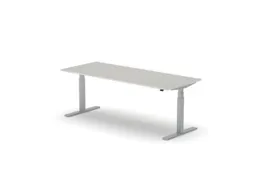 Elektrisch ihv bureau,HxBxD 650-1310x2000x800mm,blad lichtgrijs