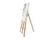 Chevalet bois dur marron clair pour tableau noir/panneau imprimé