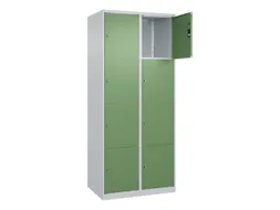 lockerkast,HxBxD 1850x800x500mm,2x4vakken,vak B 400mm,cil.-slot