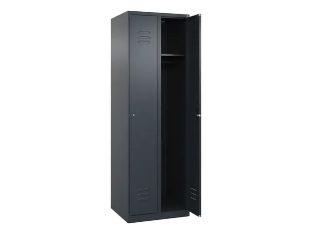 locker,HxBxD 1850x600x500mm,2vak,vak B 300mm,cil.-slot,staand op vloer