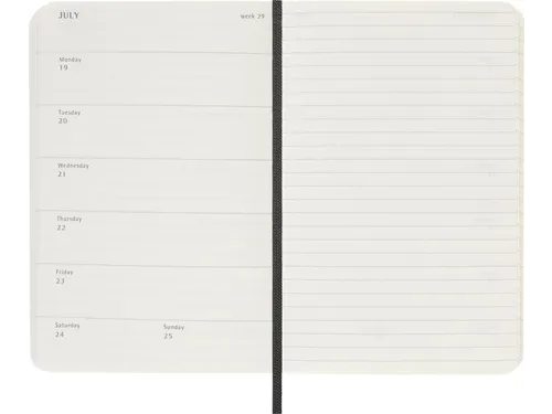 Agenda 2027 Moleskine 12M Planner Weekly 7dag/1pagina pocket sc zwart