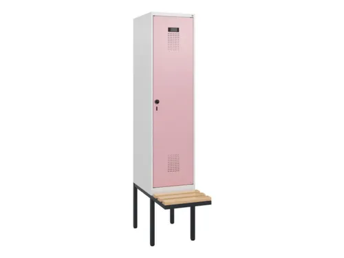 locker met bank,HxBxD 1950x400x815mm,1vak,vak B 400mm,draaigrendel