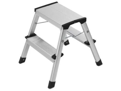 vouwtrapje bordes H 400mm 2x2treden HxBxD 400x490x490mm aluminium