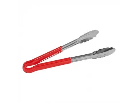 Serveertang 30cm RVS-Rood