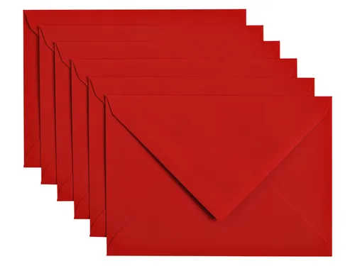 Envelop Papicolor C6 114x162mm Rood Gegomd
