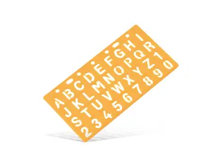 Sjabloon Standardgraph letters en cijfers 15mm - 2