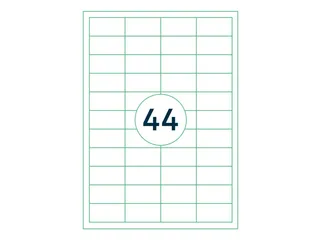 Etiket Rillstab 48.5x25.4mm Wit 4400 Stuks - 1