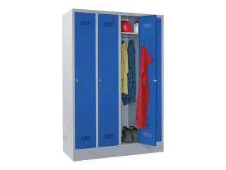 lockerkast,HxBxD 1850x1200x500mm,4vak,RAL7035,front RAL5010 - 2