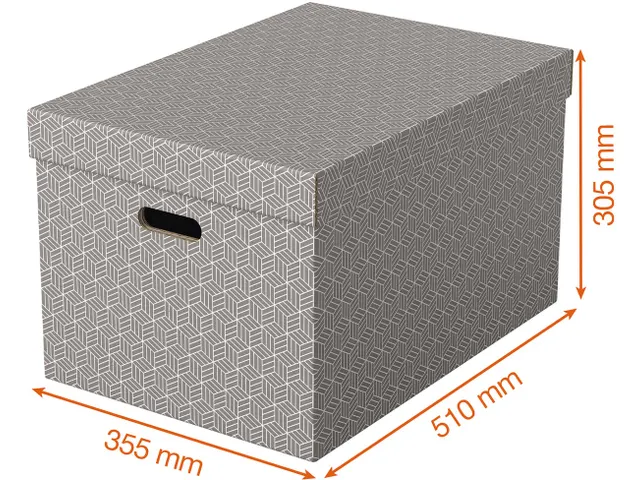 Home opbergdoos 355 x 51 x 305 cm grijs 3 stuks