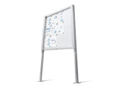 Palen Voor Vergrendelbaar Notitiebord Outdoor Zilver Boutbevestiging