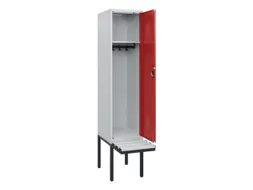 locker met bank,HxBxD 1950x400x815mm,1vak,vak B 400mm,cilinderslot