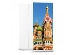 Roll-Banner Basic 2 Voeten 100x200cm Zilver