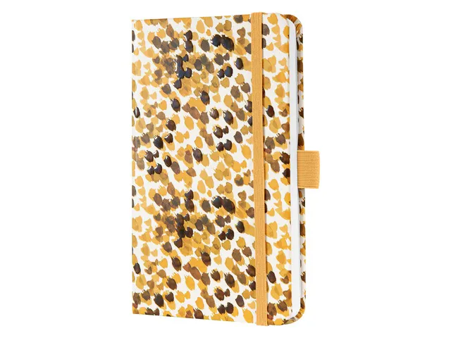 Notitieboek Jolie Beauty A6 hardcover gelinieerd gele druppels 174 blz