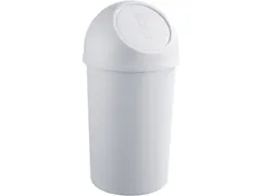 afvalbak,25l,HxØ 615x312mm,romp PP lichtgrijs,deksel PP lichtgrijs