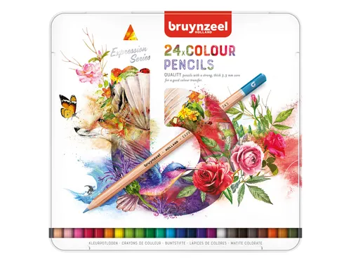 Kleurpotloden Bruynzeel Expression assorti blik à 24 stuks