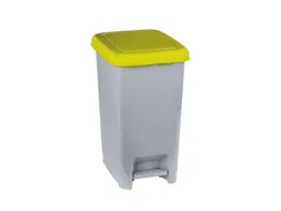 Slim,pedaalemmer 60L grijs/geel