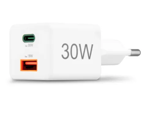 Oplader Hama USB-C/USB-A Mini PD 30W wit
