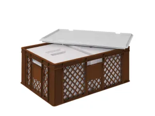 Euronorm-stapelbak,m. 2isoleerboxen,HxLxB 240x600x400mm,43/10,4l,HDPE - 2