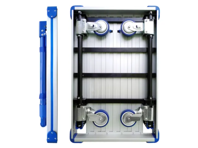 Aluminium-Duwbeugelwagen,In-/Uitklapb.,Draagverm. 200Kg