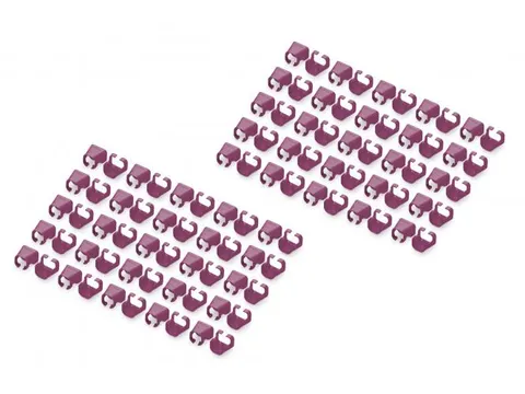 Clips couleur pour câbles de raccordement RJ45 Magenta 100 pièces