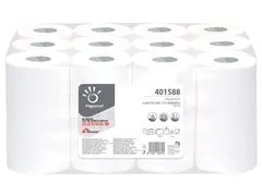 Papernet Handdoekrol Centerfeed 401588 1-Laags wit Pak à 12 Stuks